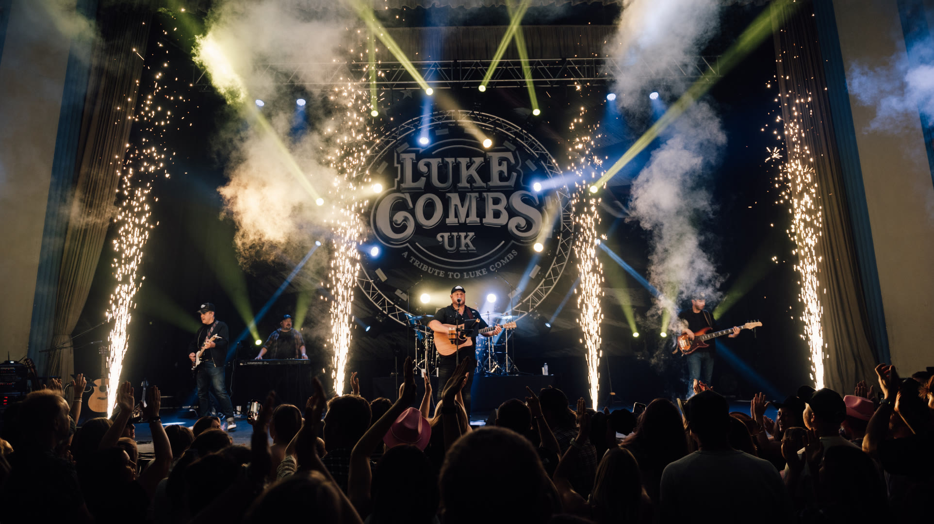 Luke Combs UK tribute act artwork, O2 City Hall Newcastle